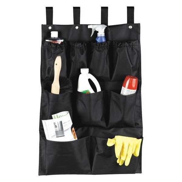 Hospitality 1 Source Caddy Bag, 9 Pocket, 19in X 32in, Black